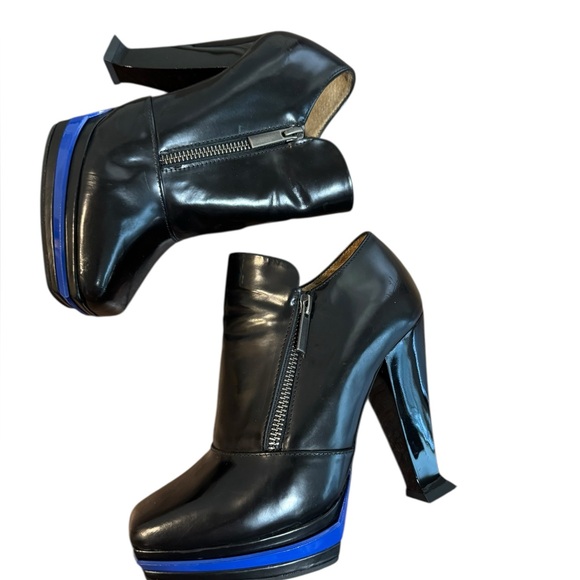 John Fluevog Zion Trinity Double Zipper Platform Platform Heels Size 7 - Picture 3 of 10